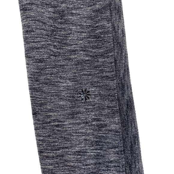 Athleta Girl School Day Ribbed Tight Leggings XL Gray Stretch Logo Elastic Waist - Picture 7 of 15